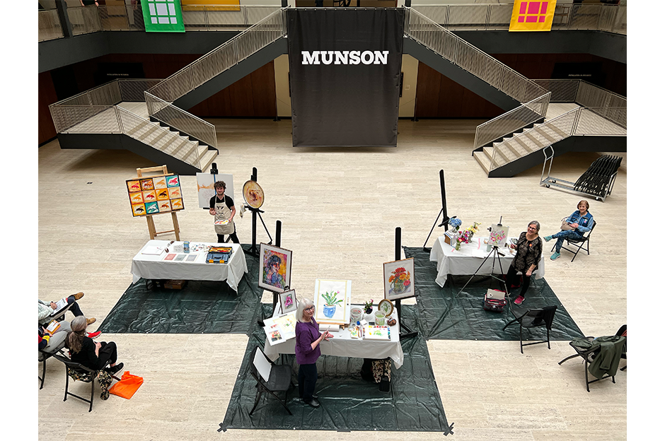 munson's table and seating for art in bloom event