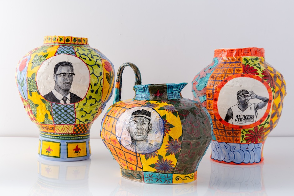pottery with urban inspiration on classical pottery forms by robert lugo