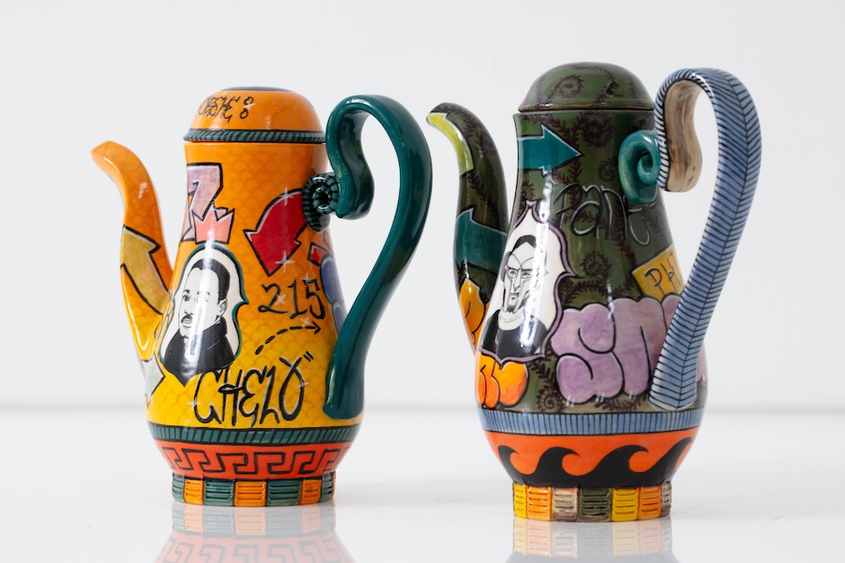 pottery with urban inspiration on classical pottery forms by robert lugo