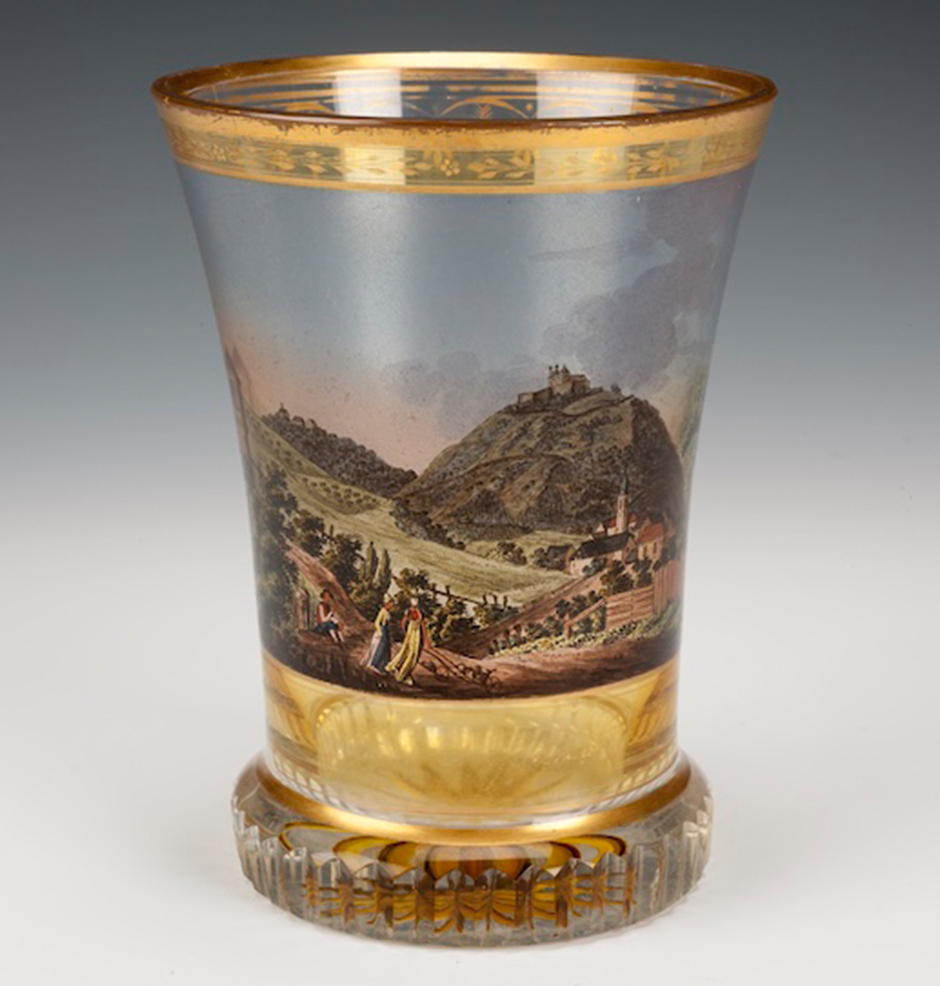 gold glass cup