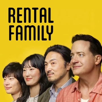 four people against a yellow background