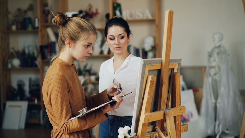 people painting