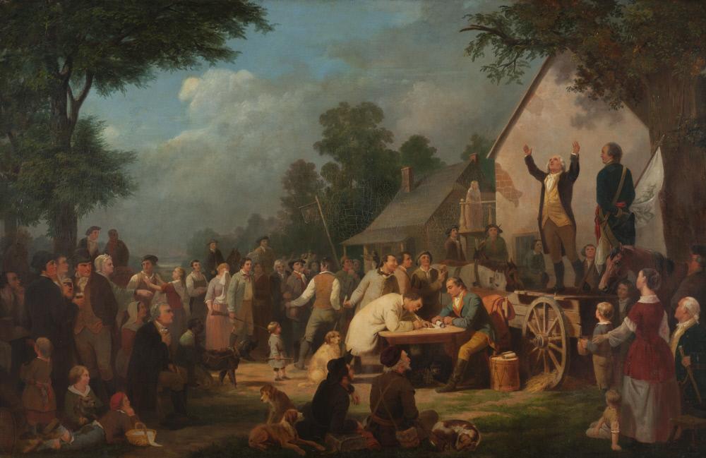 An image of Recruiting for the Continental Army, WILLIAM T. RANNEY 1857-1859