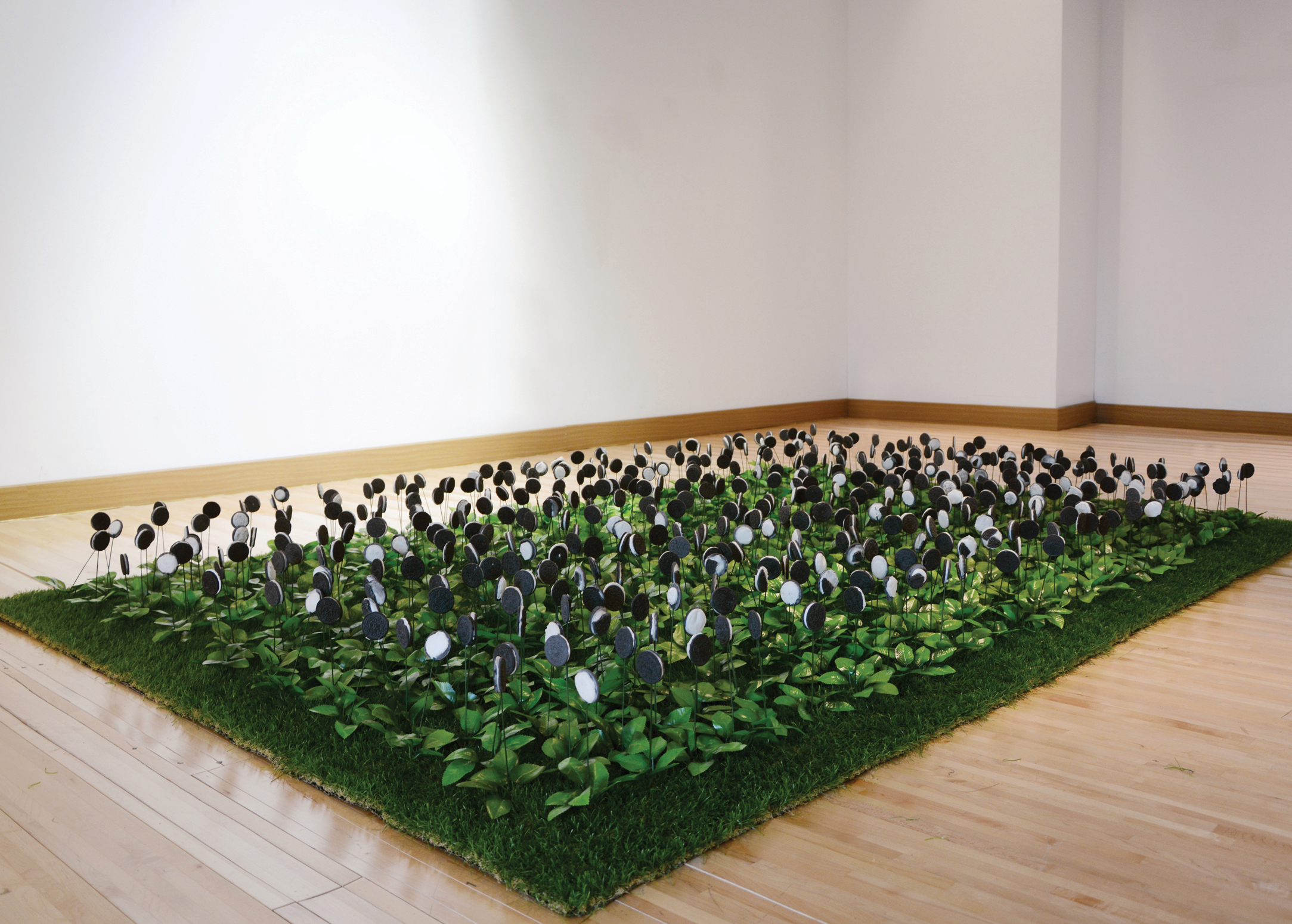Image of Soojin's work Memorial No. 2, 2013 plastic oreos and plants